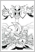 coloriage le monde de sonic